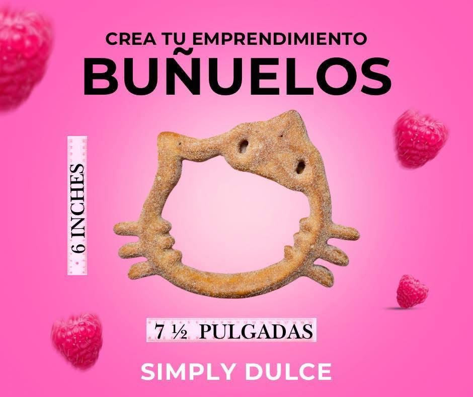 Kit Gatita Rosa con Molde para Buñuelos de Viento.