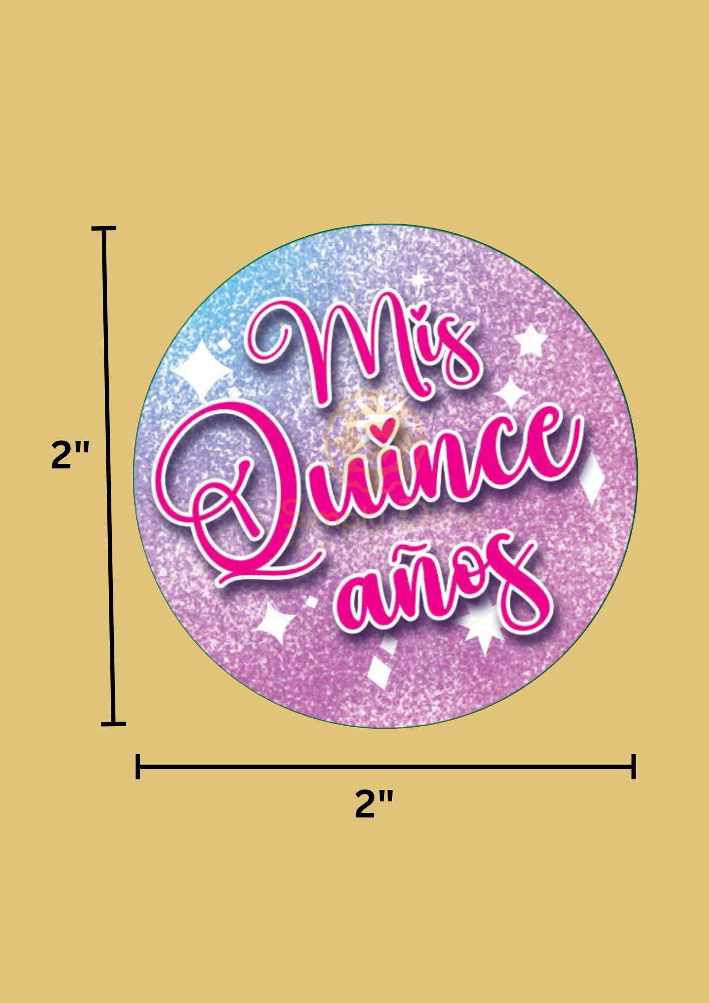 Stickers “Mis 15 Años” – Pack de 100 Unidades
