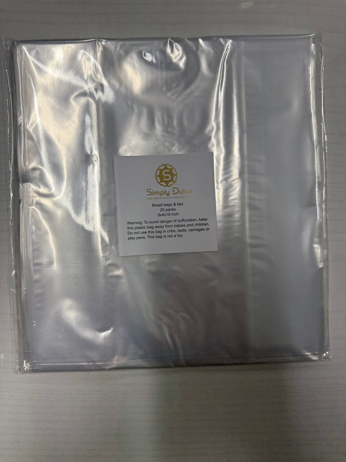 Bolsas Transparentes para Docena de Buñuelos | 18 x 8 x 4 pulgadas | Pack de 25