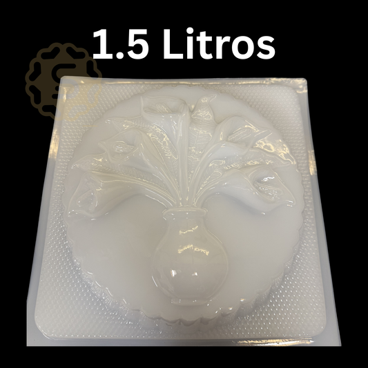 Molde Gelatina Florero con Alcatraces 3D Mediano – 1.5 Litros