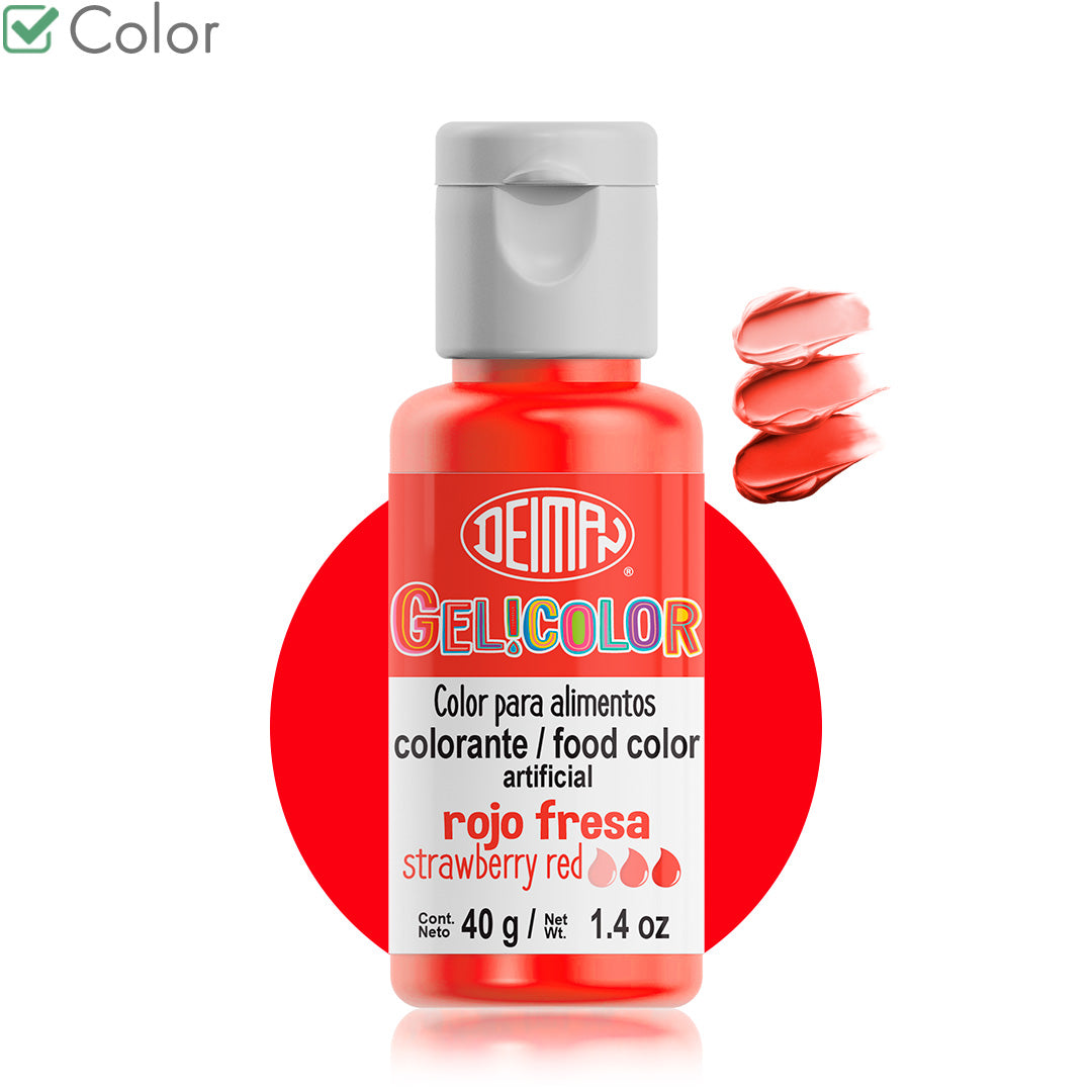 Colorante en Gel Deiman – Rojo Fresa (40 g / 1.4 oz)