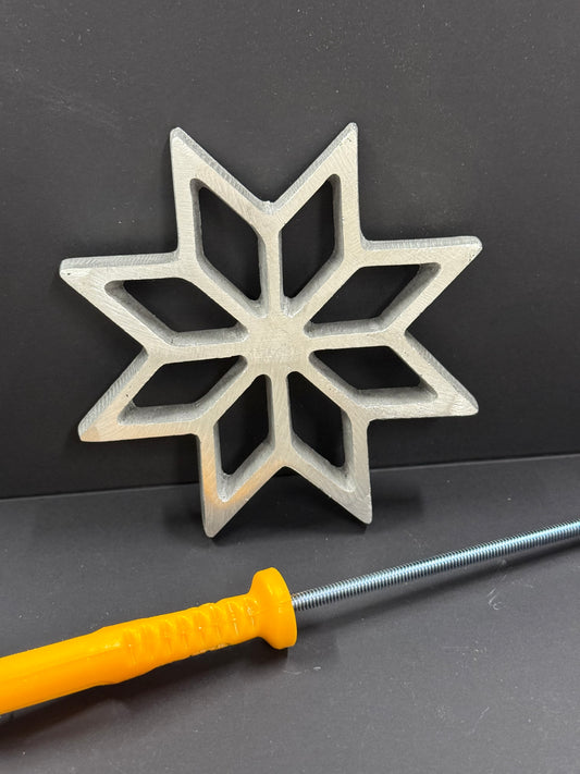 Molde Nochebuena en Estrella – Aluminio con mango incluido