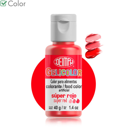 Colorante en Gel Deiman – Súper Rojo (40 g / 1.4 oz)