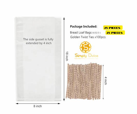 Bolsas Transparentes para Docena de Buñuelos | 18 x 8 x 4 pulgadas | Pack de 25