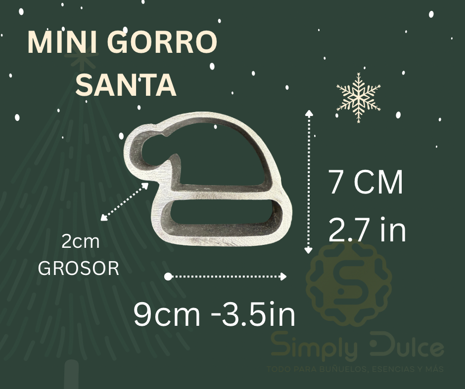 Molde Mini Gorro de Santa Claus para Buñuelos de Viento