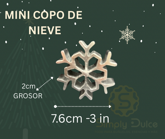 Molde para Buñuelos de Viento  Mini Copo de Nieve