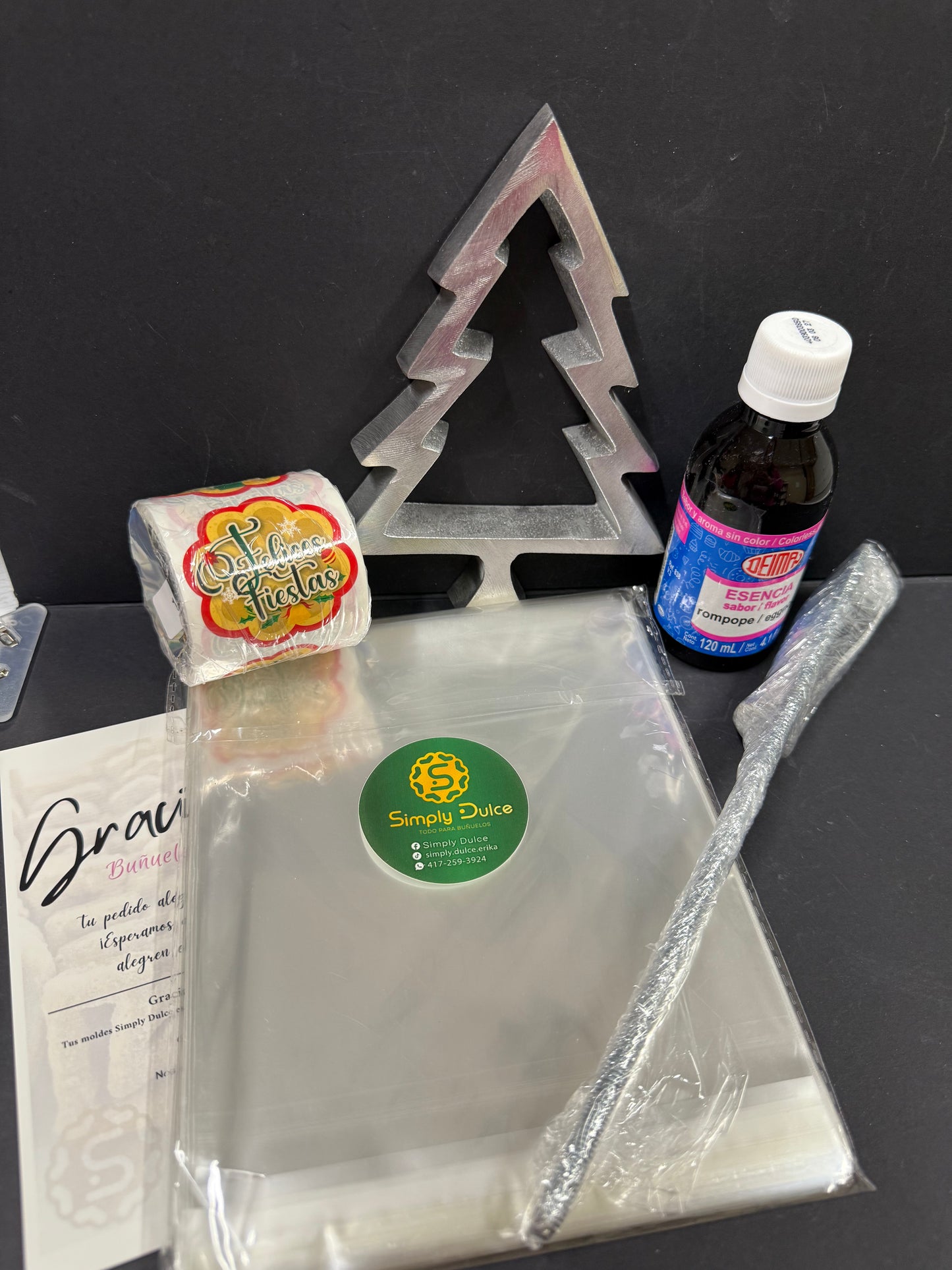 Kit de Inicio – Molde Pino Navideño para Buñuelos de Viento