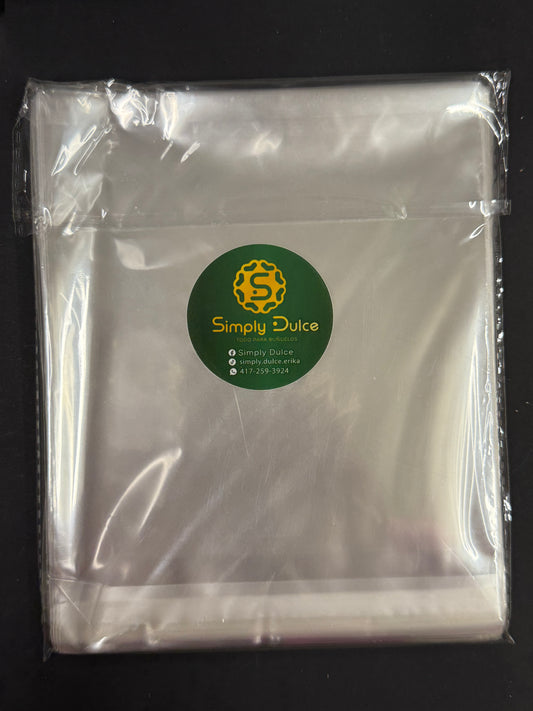 100 Bolsas de Celofán 7” x 7” para Empacar Buñuelos Individuales