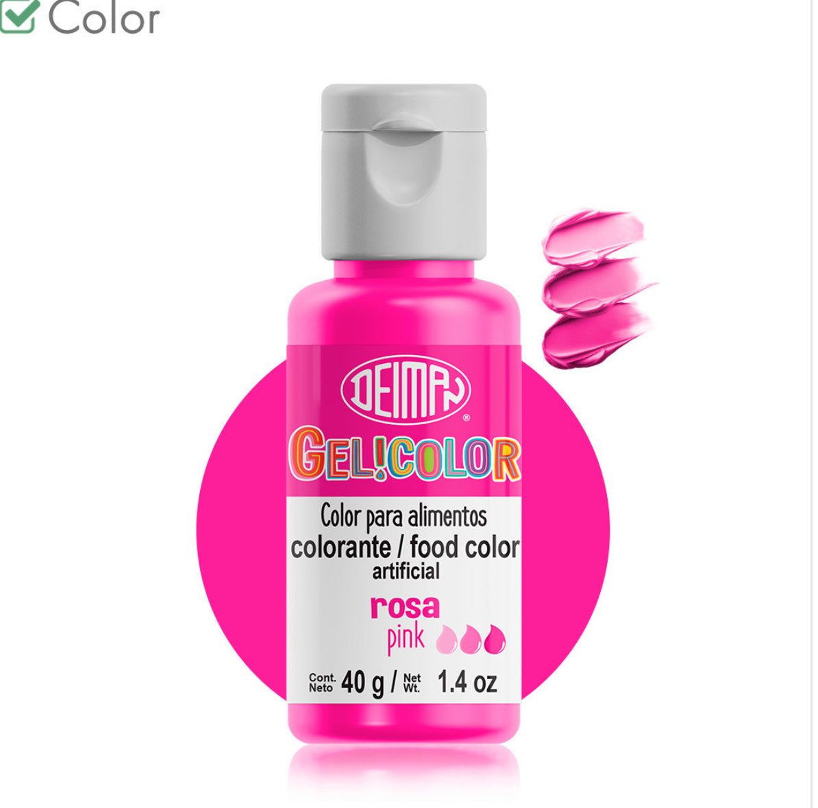 Gelicolor Pink – Colorante Rosa en Gel 40g