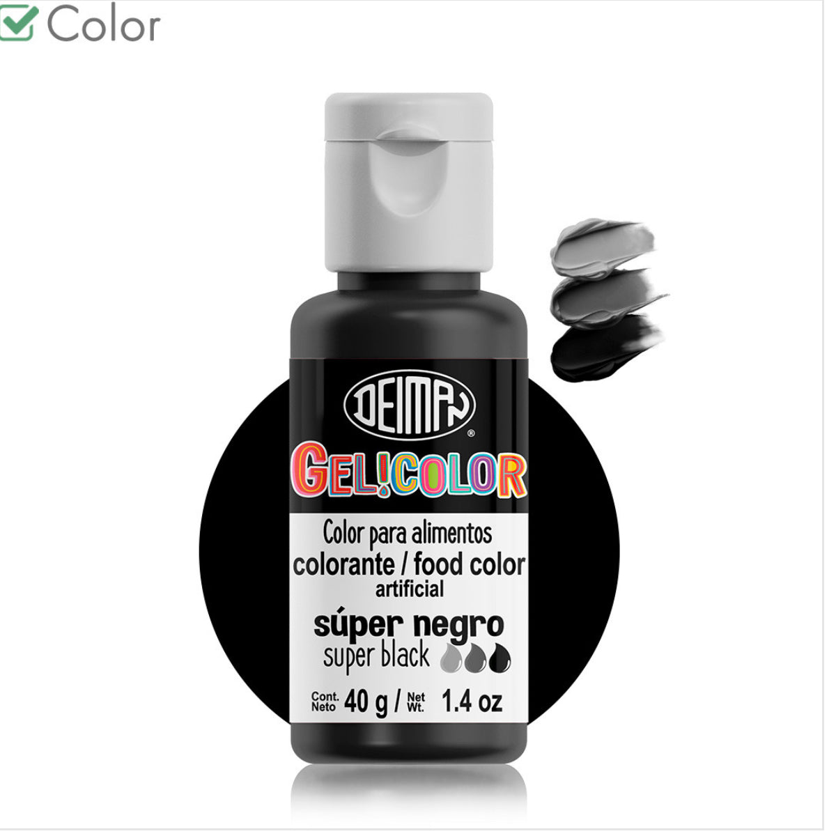 Gelicolor Super Black – Colorante Negro en Gel 40g