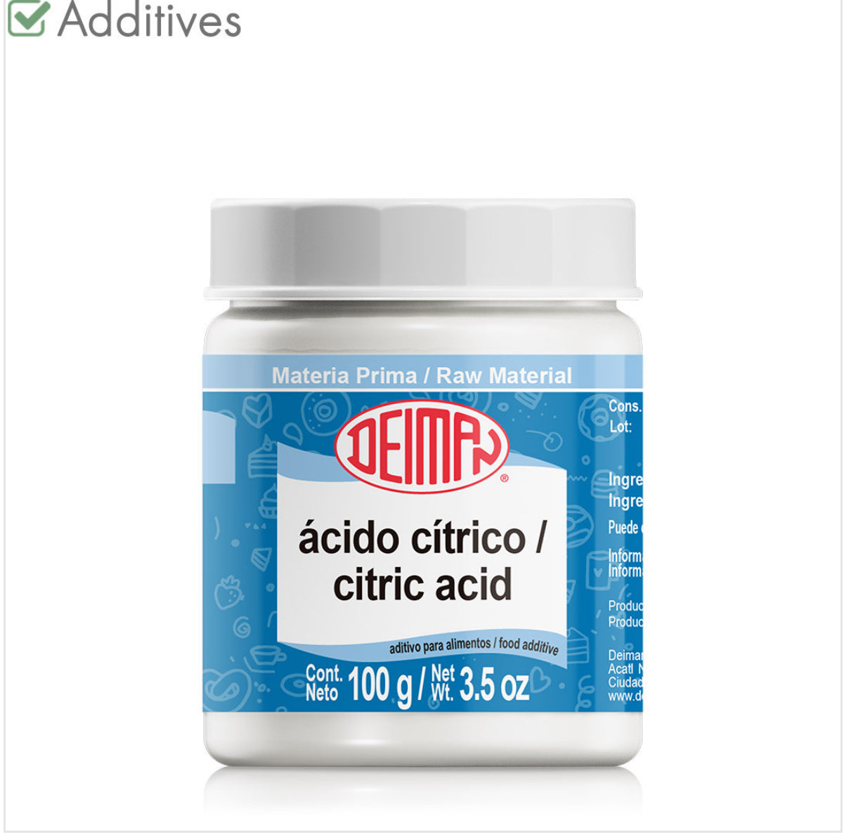 Citric Acid Food Grade | Ácido Cítrico