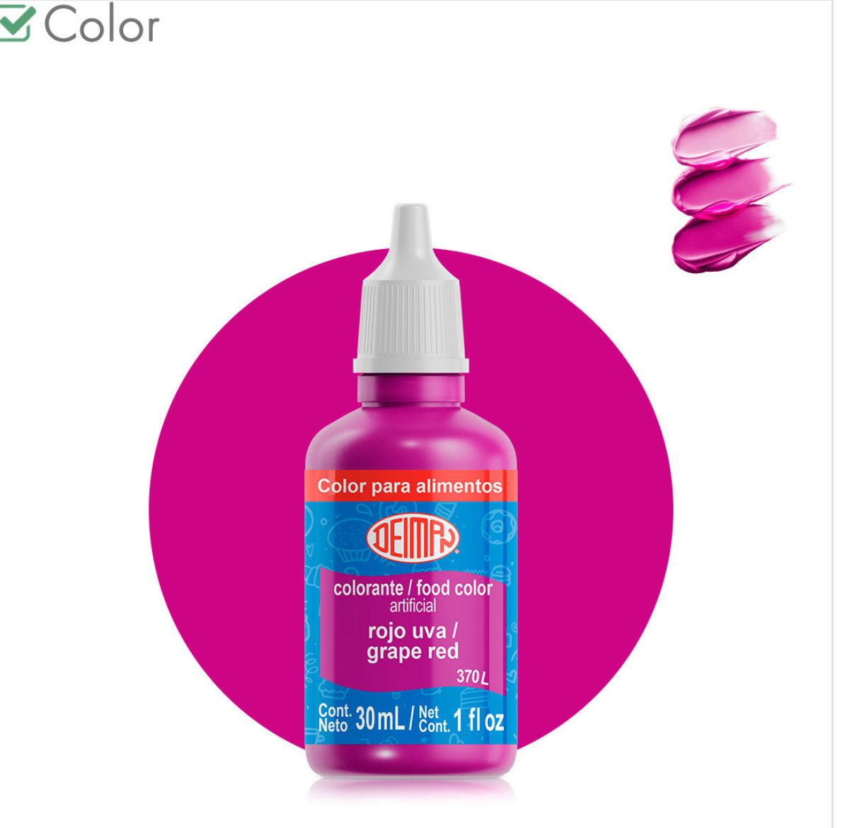 Rojo Uva – Water Soluble (Liquid) - Colorante Red Grape 370