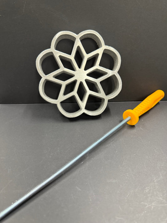 Molde Tradicional de Flor con Nochebuena para buñuelos de Viento