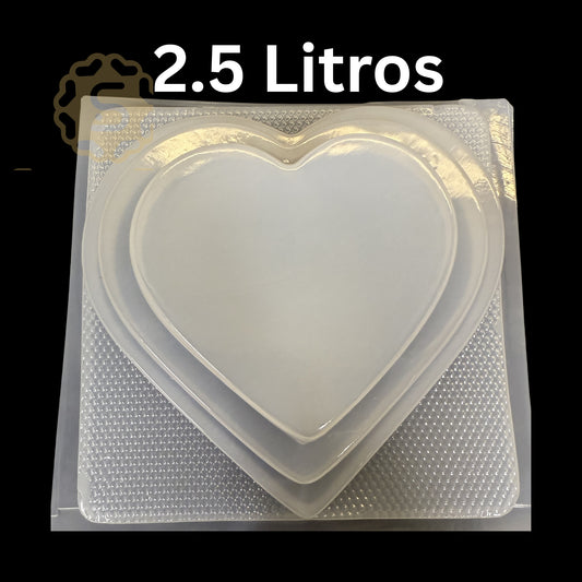 Molde para Gelatina Corazón Triple Mediano 2.5 Litros | Diseño 3 Niveles